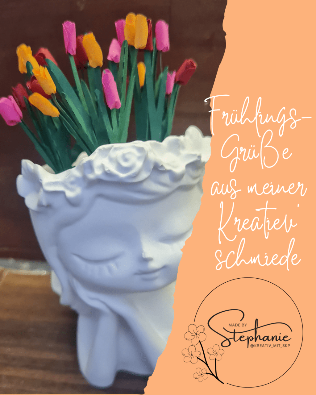 Wenn Beton auf Papier trifft: Ein kleiner Tulpengarten zum Verschenken 🌷✨